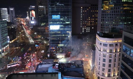 퇴근시간 서울 북창동 상가 화재