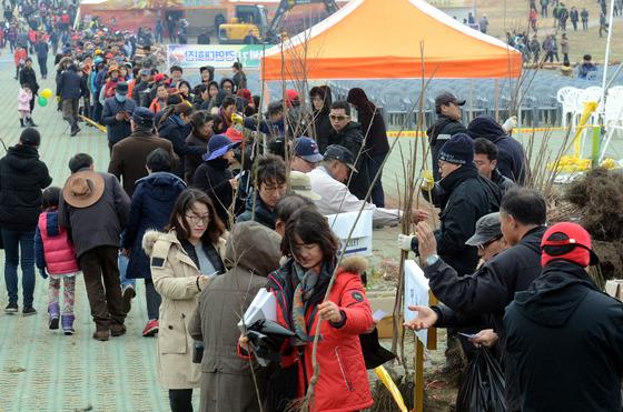 "새 희망 심으세요"…14일 제주들불축제장서 묘목 나눔 행사