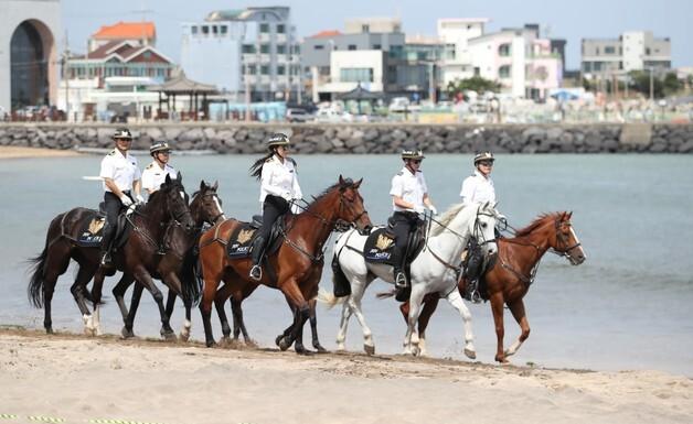 제주자치경찰기마대, 어린이·장애인 승마체험 운영