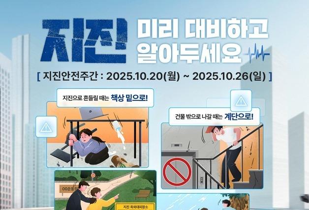 제주도, 20~26일 지진안전주간 운영…대피훈련·시설점검 추진