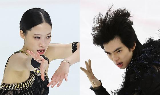 유영·차준환 '강렬한 눈빛'