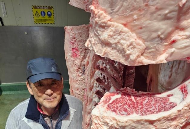 제주도 한우등심 역대 최고 기록 갱신…단면적 171㎠