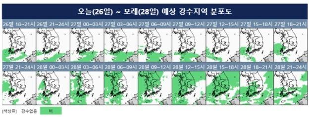 토요일엔 남부·제주 일요일엔 전국에 비…기온 평년 웃돌아(종합)
