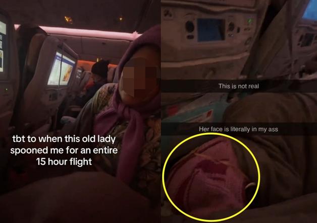 뚫어지게 쳐다보더니 '털썩'…"15시간 비행 동안 내 엉덩이 베고 자더라"