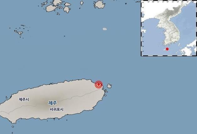 제주 동쪽 지역서 규모 2.2 지진…"지진 피해 없을 것"
