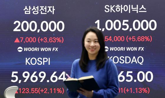 코스피 연일 최고치 '20만전자, 100만닉스 안착'