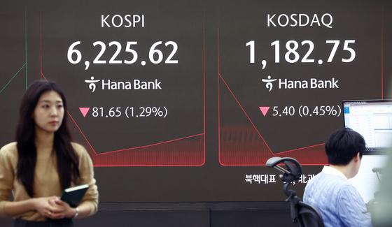 코스피·코스닥, 나란히 하락 출발