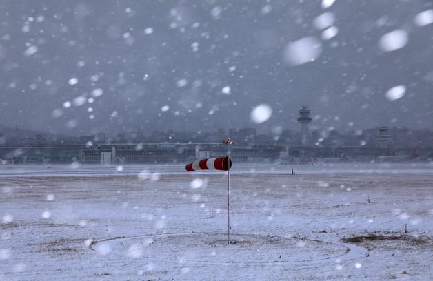 눈보라에 제주섬 한때 고립…미끄러지고 부딪히고 곳곳 '쾅쾅'(종합)