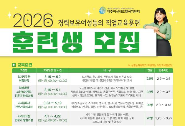 작년 취업률 71.8%…제주도, 여성새일세터 올해 수강생 모집