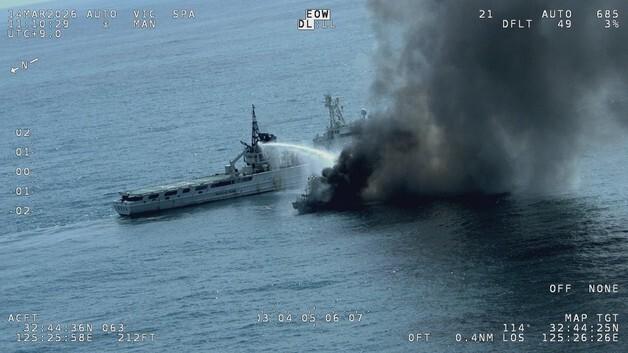 제주 차귀도 어선 화재 사흘째…실종 한국인 선원 2명 수색 계속