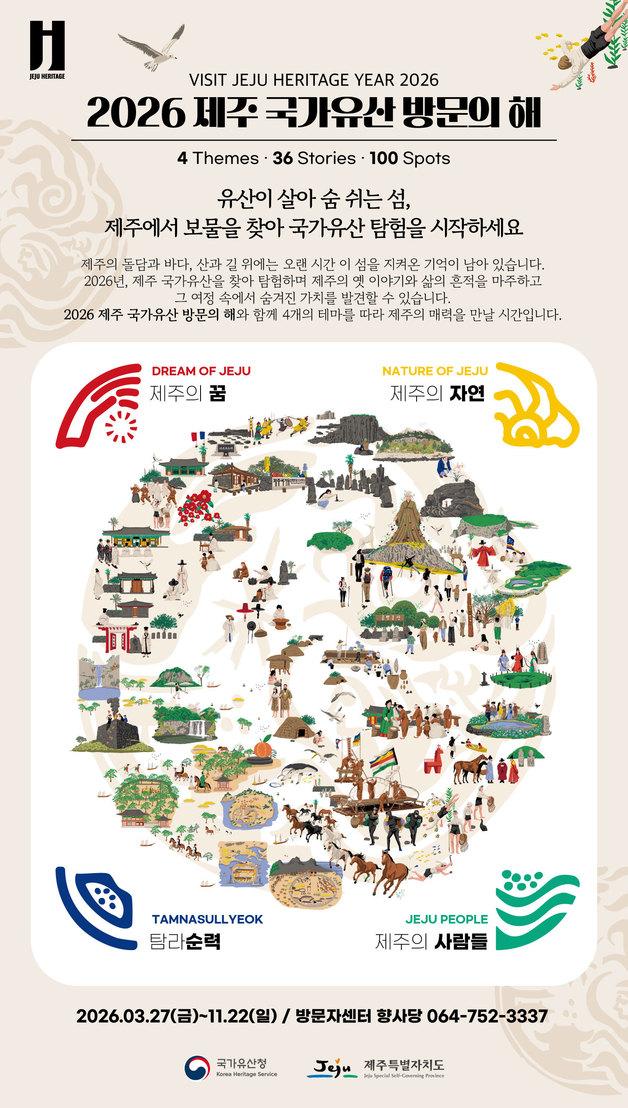 '제주 국가유산 방문의 해' 27일 막 오른다…국가유산 100곳 탐험