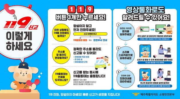 제주소방 "신고 때 주소 모르면 큰 건물·전봇대 번호 말하세요"