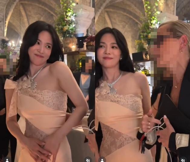 취기 오른 송혜교, 시스루 드레스 입고 깜찍 애교? '반전 매력'