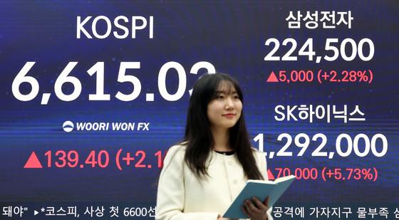 코스피 사상 첫 6600 돌파 마감