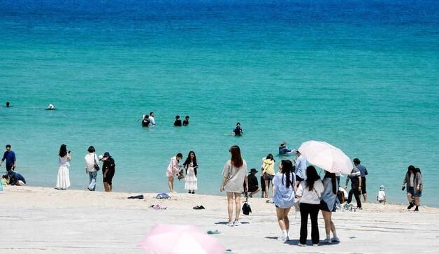 '낮 최고 26도' 맑고 화창한 제주…해변·숲길마다 '북적북적'