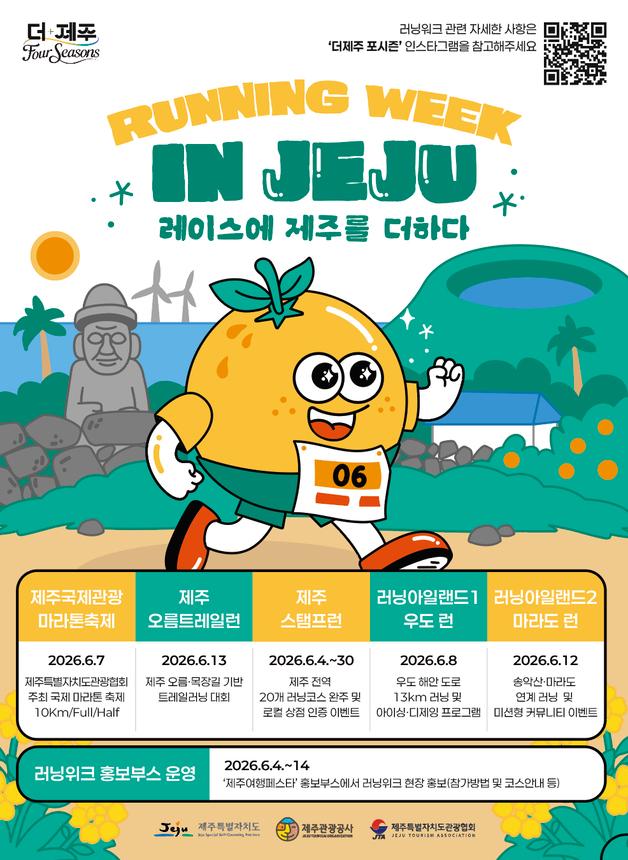 6월 제주 섬 전체가 러닝 코스로…'제주 러닝 위크' 열린다