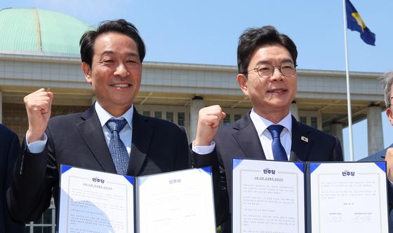 정원오·우상호 후보 '상생협력 선언'