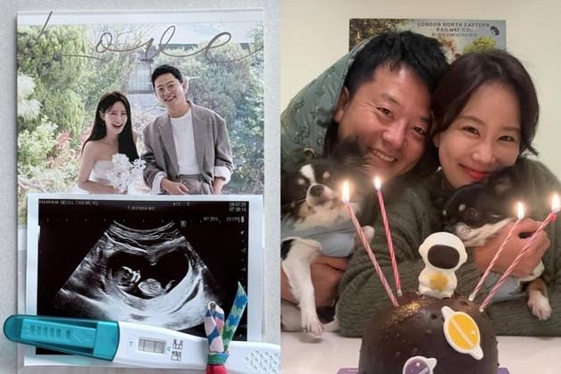 김준호♥김지민, 시험관 첫 도전만에 임신…허경환→김지혜 축하 릴레이(종합)