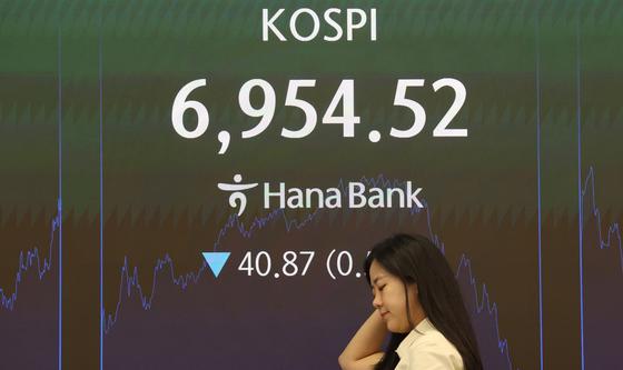 코스피 7000선 아래로