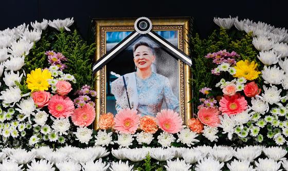 서울영화센터에 마련된 원로배우 김지미 추모 공간